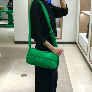 Green Padded Tech Shoulder Bag
